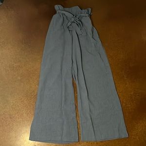 NWT Blue Paperbag Wide Leg Plazzo Pants